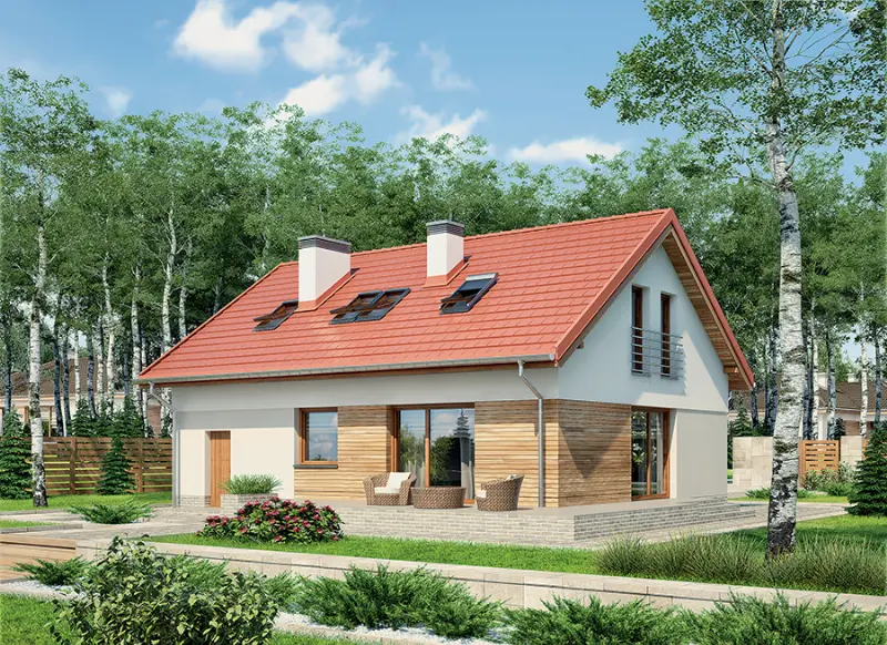 Projekt domu Senne marzenie (etap II, aranżacja 1) — wizualizacja