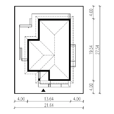 Serdeczny - wariant I — plan sytuacyjny 1 (odbicie lustrzane)