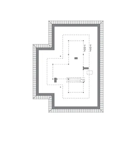Serdeczny - wariant II — rzuty kondygnacji 3 (odbicie lustrzane)