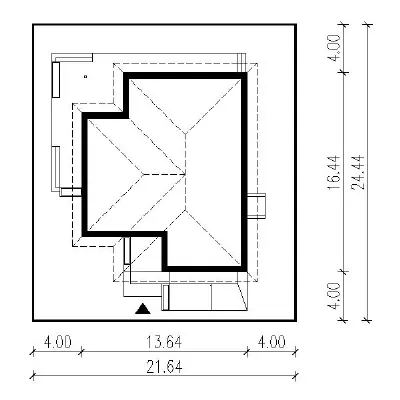 Serdeczny - wariant IV — plan sytuacyjny 1 (odbicie lustrzane)