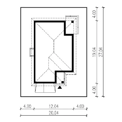 Słoneczna polana - wariant I — plan sytuacyjny 1 (odbicie lustrzane)