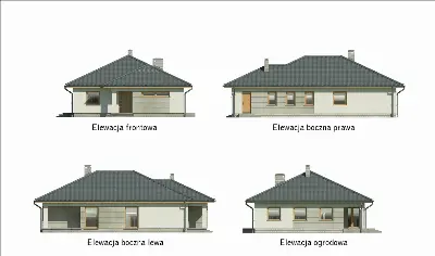 Słoneczna polana - wariant II — elewacje 1