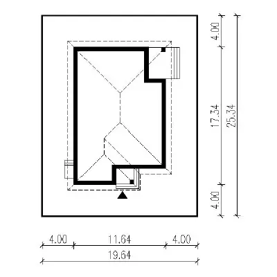 Słoneczna polana - wariant II — plan sytuacyjny 1 (odbicie lustrzane)