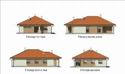 Słoneczna polana - wariant III — elewacje 1 (odbicie lustrzane)