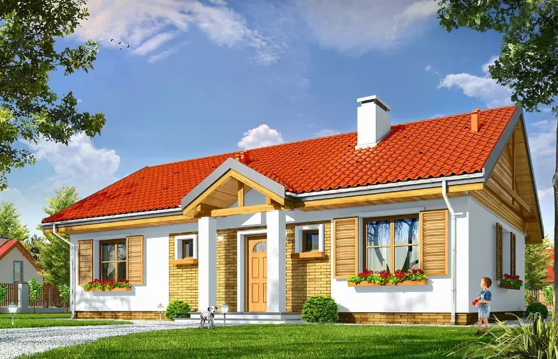 Projekt domu Słoneczny 2 — wizualizacja