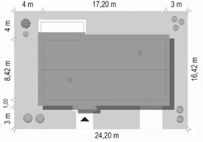 Słoneczny z garażem 2 — plan sytuacyjny 1