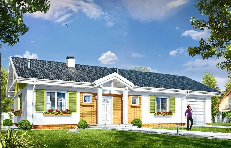 Projekt domu Słoneczny z garażem 2 — wizualizacja
