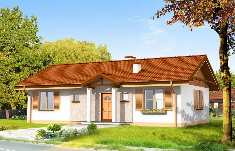 Projekt domu Słoneczny — wizualizacja