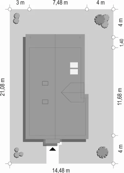 Słowik — plan sytuacyjny 1 (odbicie lustrzane)