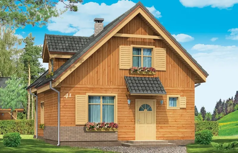 Projekt domu Słowik — wizualizacja