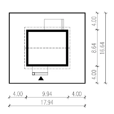 Solidny - wariant II — plan sytuacyjny 1 (odbicie lustrzane)