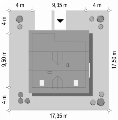 Sosenka 5 wariant B — plan sytuacyjny 1