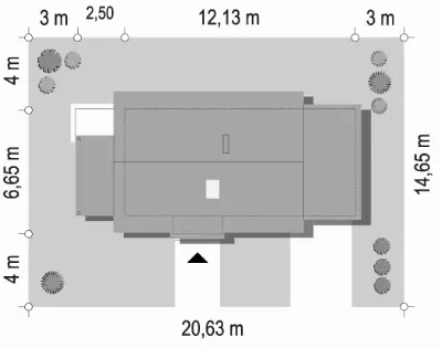 Sosenka wariant N — plan sytuacyjny 1