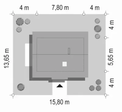 Sosenka — plan sytuacyjny 1 (odbicie lustrzane)