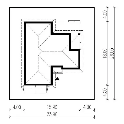 Spokojna przystań - wariant I — plan sytuacyjny 1 (odbicie lustrzane)