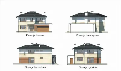 Spokojna wyspa - wariant I — elewacje 1 (odbicie lustrzane)