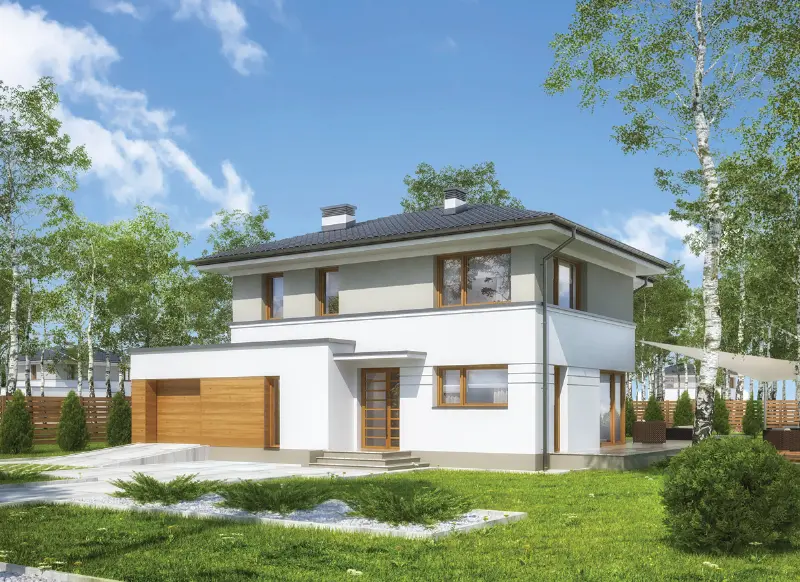 Projekt domu Spokojna wyspa — wizualizacja