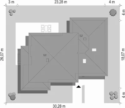 Spokojny Zakątek — plan sytuacyjny 1 (odbicie lustrzane)