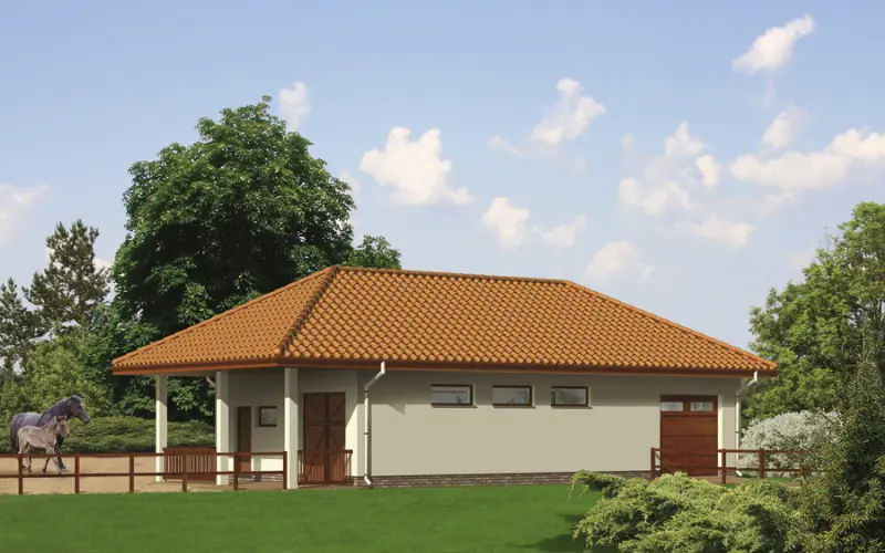 Projekt domu Stajnia dla 2 koni SC03 — wizualizacja