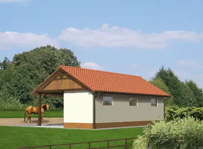 Stajnia dla 3 koni SC01 — wizualizacje 1