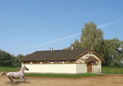 Stajnia dla 6 koni S04a — wizualizacje 2 (odbicie lustrzane)