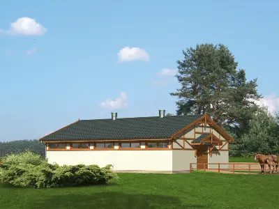 Stajnia dla 8 koni S06 — wizualizacje 1