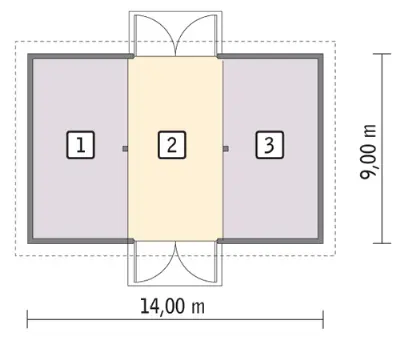 Stodoła IGC11 — rzuty kondygnacji 1