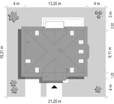 Stokrotka — plan sytuacyjny 1 (odbicie lustrzane)