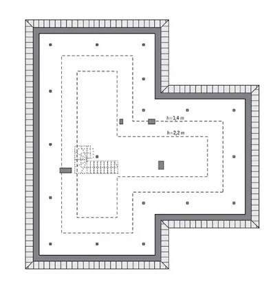 Szafranowy - wariant I — rzuty kondygnacji 2 (odbicie lustrzane)
