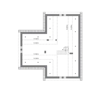Szafranowy - wariant II — rzuty kondygnacji 2