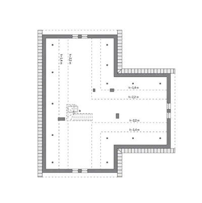 Szafranowy - wariant III — rzuty kondygnacji 2 (odbicie lustrzane)