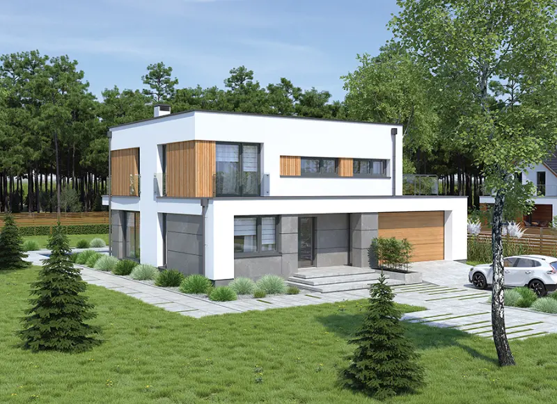 Projekt domu Szczęśliwy - wariant I — wizualizacja