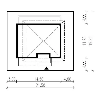 Szczęśliwy - wariant III — plan sytuacyjny 1 (odbicie lustrzane)