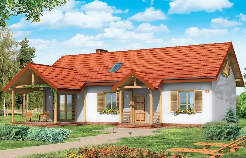 Projekt domu Szczygieł — wizualizacja