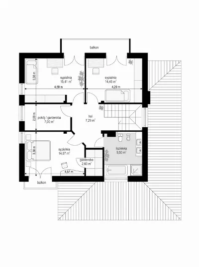 Szmaragd 3 — rzuty kondygnacji 2