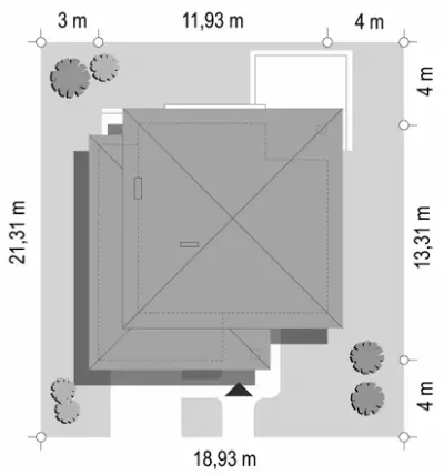 Szmaragd 3 — plan sytuacyjny 1 (odbicie lustrzane)