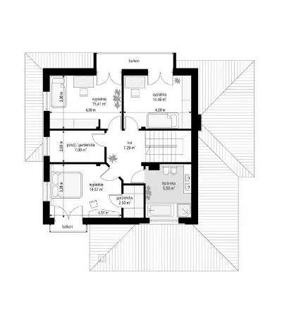 Szmaragd 4 — rzuty kondygnacji 2
