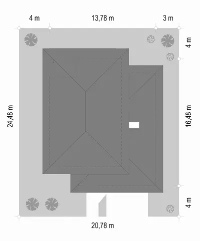 Szmaragd 5 wariant C — plan sytuacyjny 1