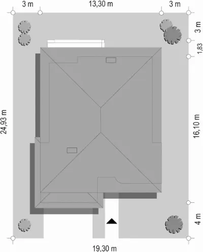 Topaz 2 — plan sytuacyjny 1 (odbicie lustrzane)