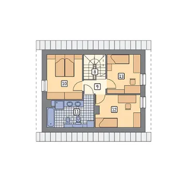 Trafna decyzja (etap II) — rzuty kondygnacji 2 (odbicie lustrzane)