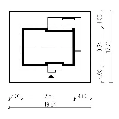 Umiarkowany - wariant I — plan sytuacyjny 1 (odbicie lustrzane)