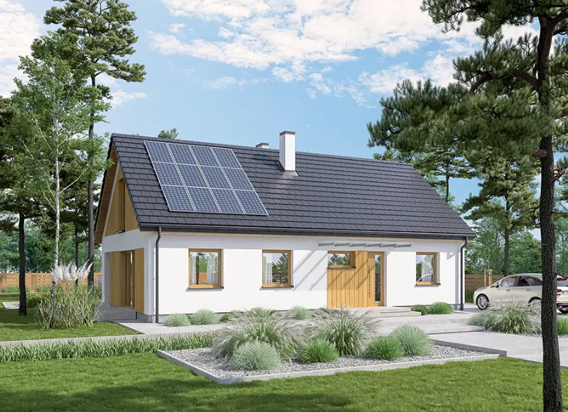 Projekt domu W cieniu drzew (etap I) — wizualizacja