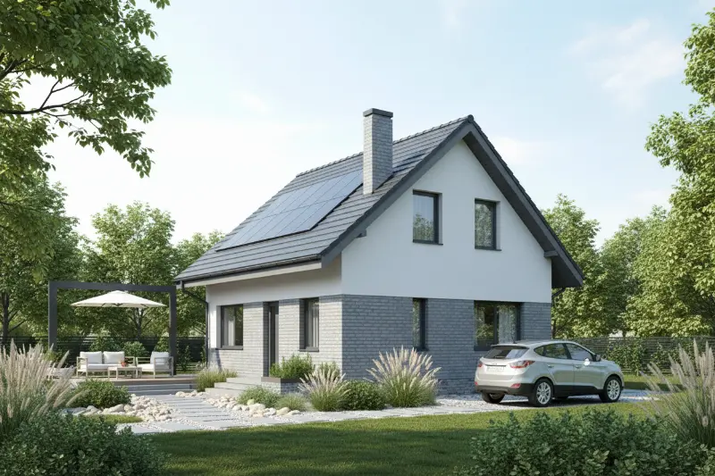 Projekt domu W sam raz - wariant I (etap I) — wizualizacja