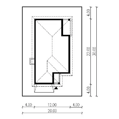 Wariantowy - wariant II — plan sytuacyjny 1 (odbicie lustrzane)