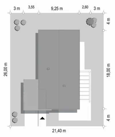 Wąski 3 — plan sytuacyjny 1 (odbicie lustrzane)