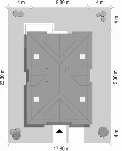 Weronika — plan sytuacyjny 1 (odbicie lustrzane)