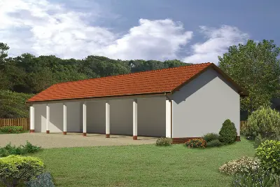 Wiata garażowo-magazynowa GMC03d — wizualizacje 1