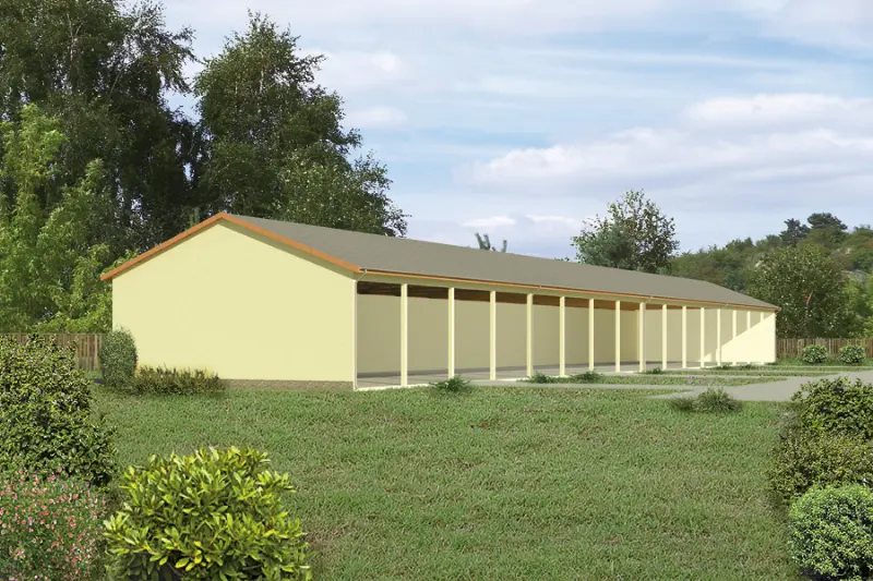 Projekt domu Wiata magazynowa PMC01a — wizualizacja