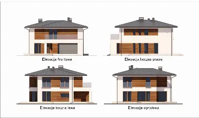Wieczorny pejzaż — elewacje 1