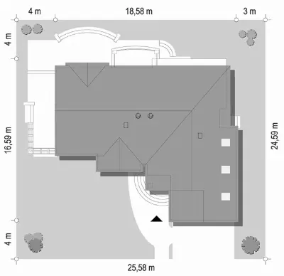 Willa Anna Maria wariant C — plan sytuacyjny 1